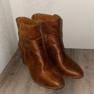 Style & Co Brown Ankle Booties with Classic Design